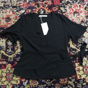 Black Zara wrap top